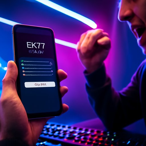 EK77 লগইন তথ্য লিখতে থাকা ফোনের পর্দা